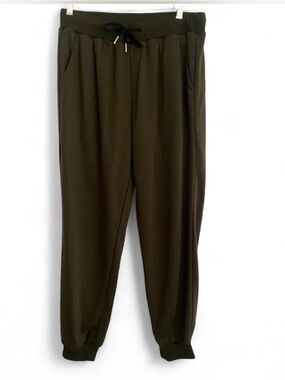 COOFANDY OLIVE GREEN DRAWSTRING WAIST JOGGER SWEATPANTS SIZE MEDIUM